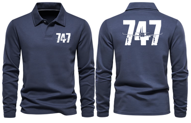 BOEING 747 LONG SLEEVE POLO